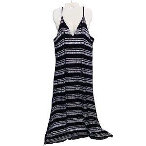 Ruby YaYa Dress Womens Medium Long Maxi Tassels Resort Beachy Boho Sheer Sequin